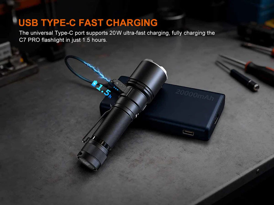Fenix C7 Pro High Performance Rechargeable Flashlight 4600 Lumens