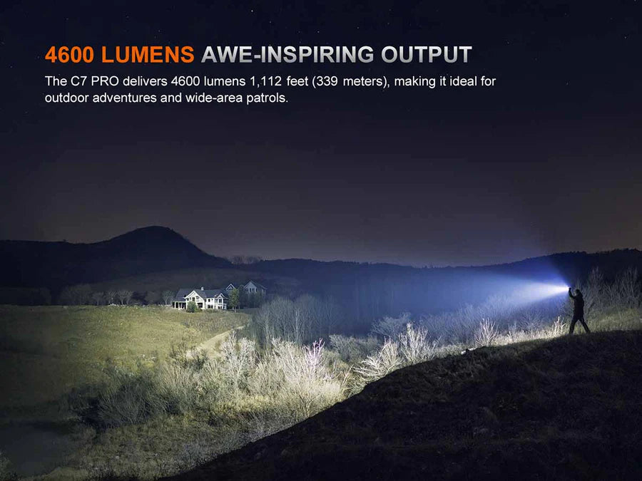 Fenix C7 Pro High Performance Rechargeable Flashlight 4600 Lumens