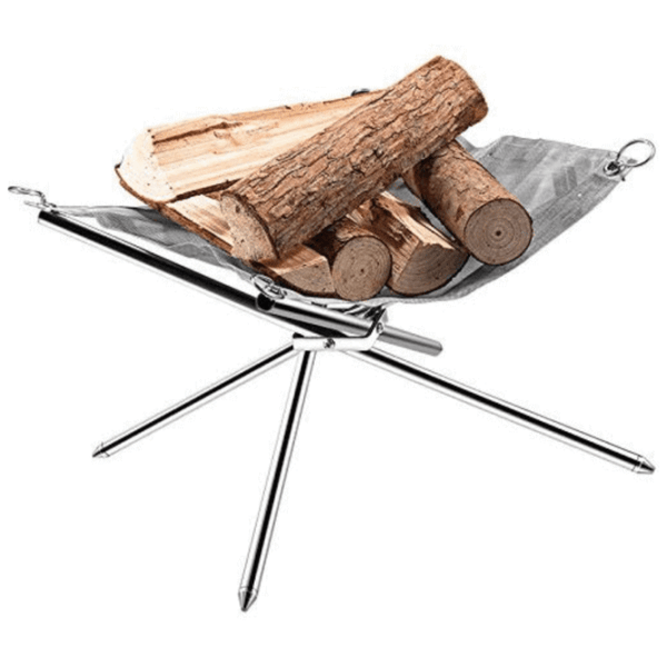 Campingmoon Fire Stand Mesh Sheet with Canvas Storage