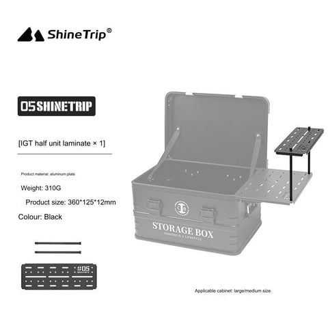 ShineTrip Aluminum Coffee Box Outdoor Set w/ Base Table