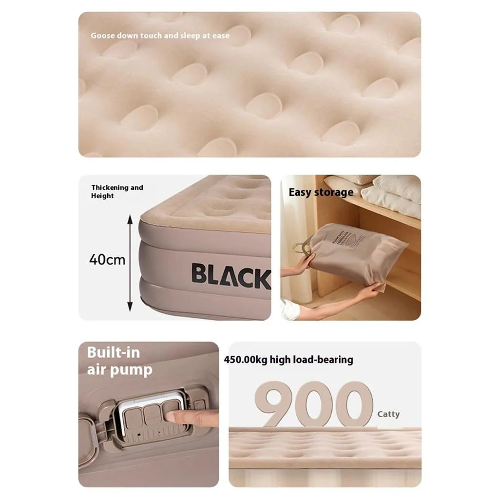 Blackdog Flowing Cloud Double Automatic Inflatable Bed Light Coffee