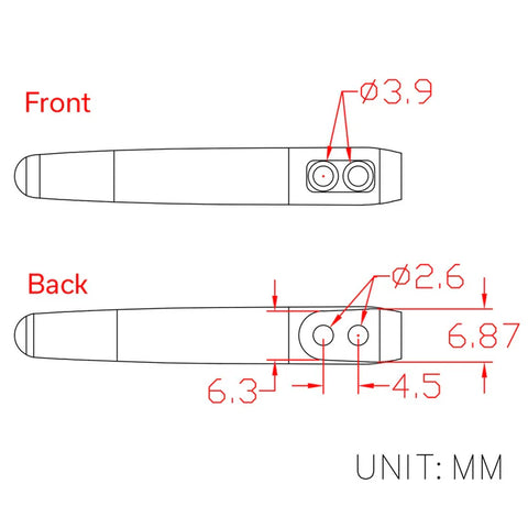 CIVIVI 2pcs Flamed titanium Pocket Clips