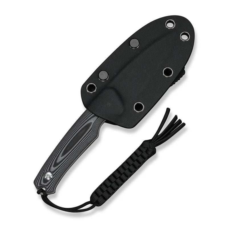 CIVIVI Altus Fixed Blade Knife Gray Black G10 Handle Stonewashed 14C28N Blade 2.99"