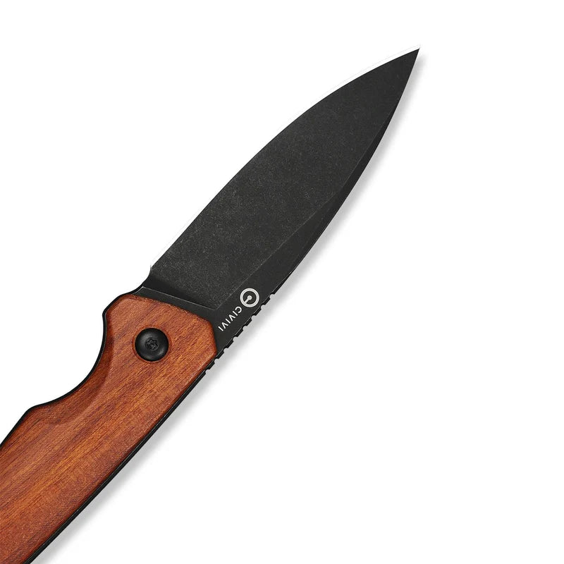 CIVIVI Altus Fixed Blade Wood Handle Stonewashed 14C28N Blade 2.99"
