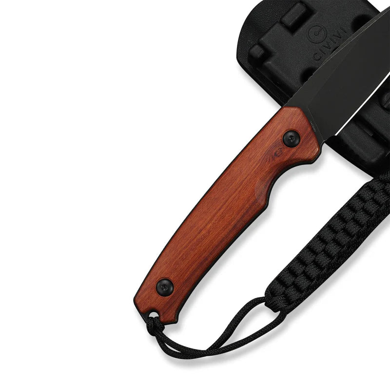 CIVIVI Altus Fixed Blade Wood Handle Stonewashed 14C28N Blade 2.99"