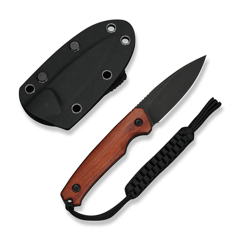 CIVIVI Altus Fixed Blade Wood Handle Stonewashed 14C28N Blade 2.99"