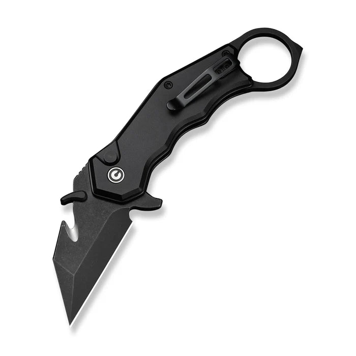 CIVIVI Amaroq Black Handle Black Stonewashed Nitro-V Blade 2.11"