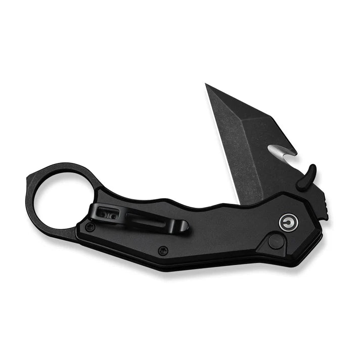 CIVIVI Amaroq Black Handle Black Stonewashed Nitro-V Blade 2.11"