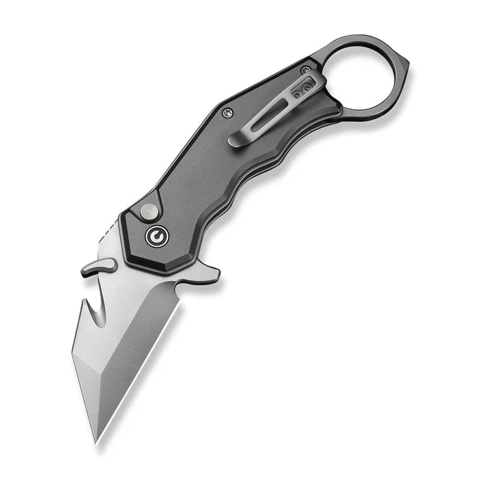 CIVIVI Amaroq Gray Aluminum Handle Satin Finished Nitro-V Blade 2.11"