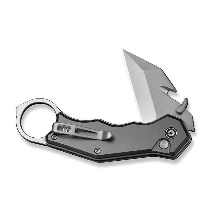 CIVIVI Amaroq Gray Aluminum Handle Satin Finished Nitro-V Blade 2.11"