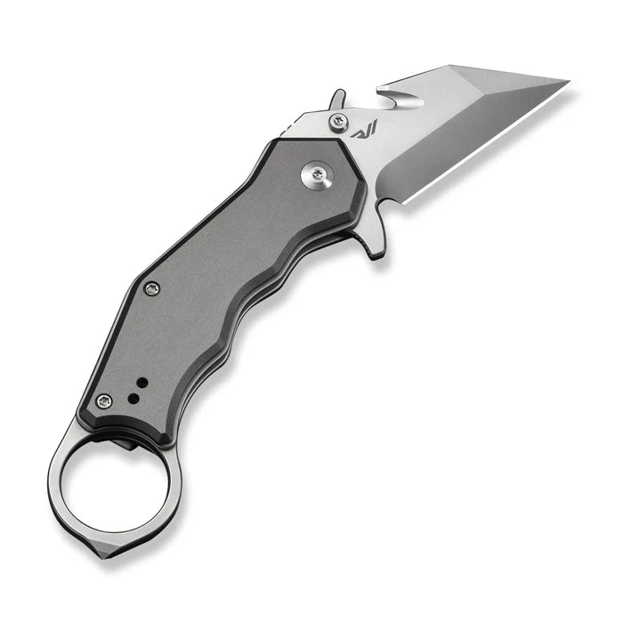 CIVIVI Amaroq Gray Aluminum Handle Satin Finished Nitro-V Blade 2.11"