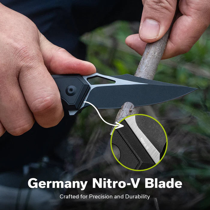 CIVIVI Anaaki Black Aluminum Handle Stonewashed Nitro-V Blade 2.98"