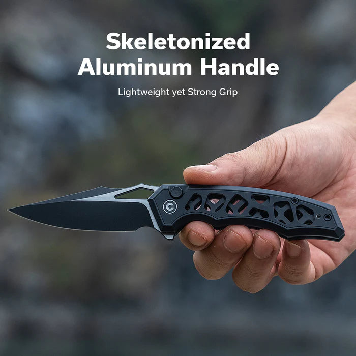 CIVIVI Anaaki Black Aluminum Handle Stonewashed Nitro-V Blade 2.98"