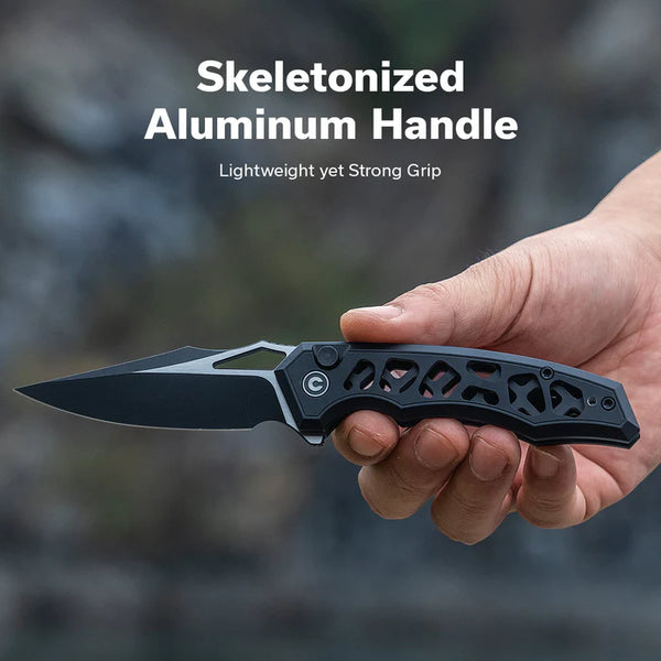 CIVIVI Anaaki Black Aluminum Handle Stonewashed Nitro-V Blade 2.98