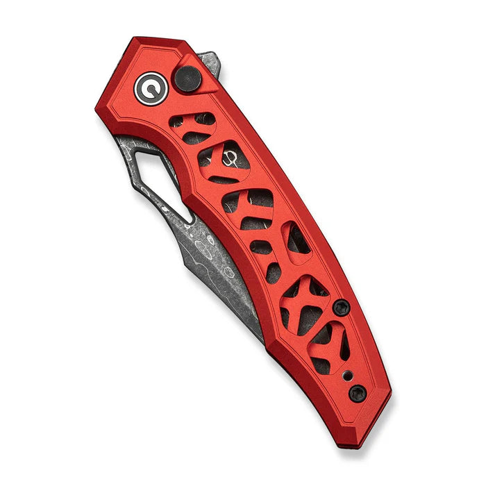 CIVIVI Anaaki Red Handle Damascus Blade 2.98"