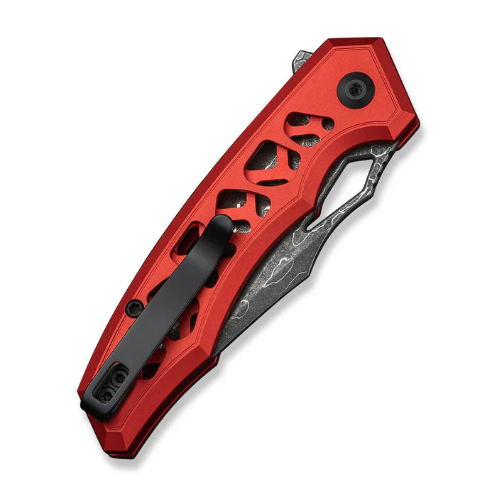 CIVIVI Anaaki Red Handle Damascus Blade 2.98"