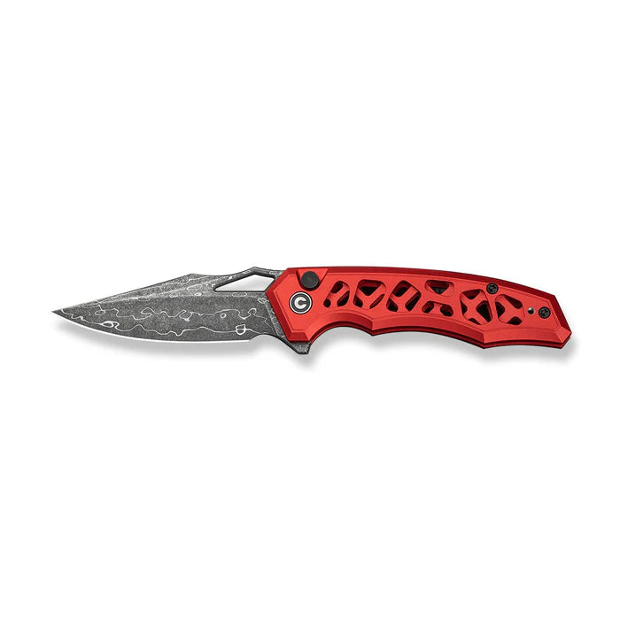 CIVIVI Anaaki Red Handle Damascus Blade 2.98"