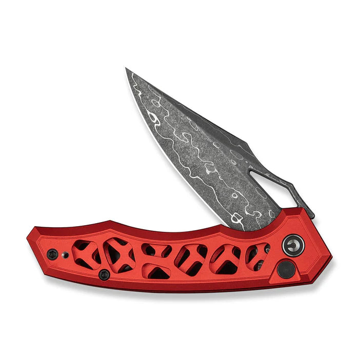 CIVIVI Anaaki Red Handle Damascus Blade 2.98"
