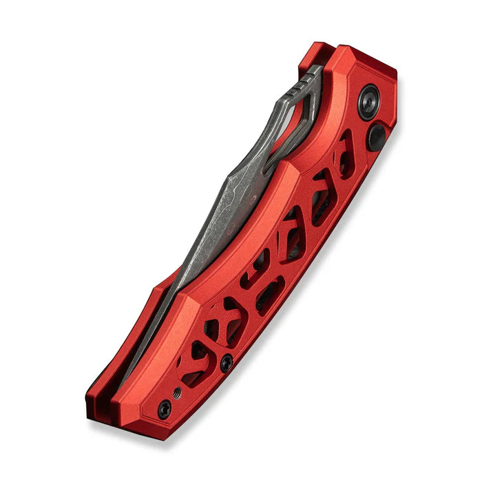 CIVIVI Anaaki Red Handle Damascus Blade 2.98"