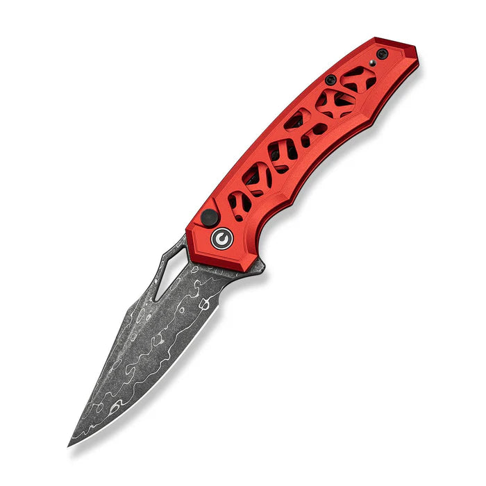 CIVIVI Anaaki Red Handle Damascus Blade 2.98"