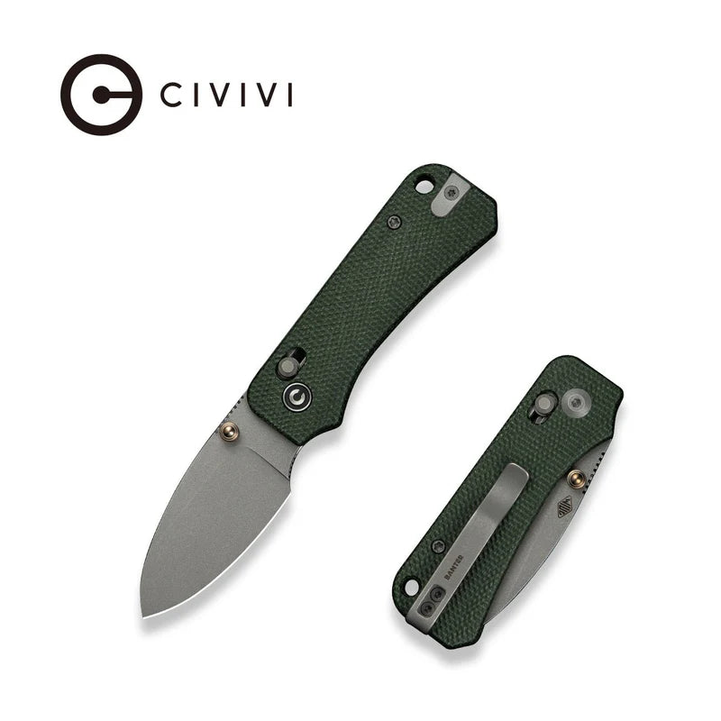 CIVIVI Baby  Banter 2 Green Canvas Handle Nitro V-Blade
