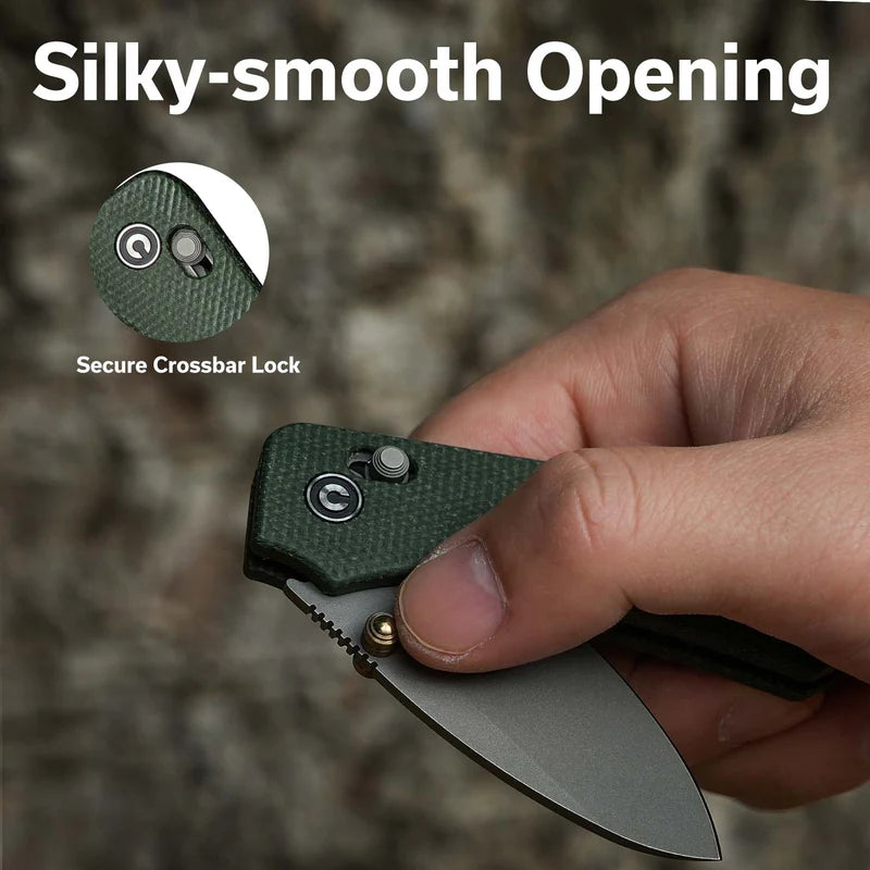 CIVIVI Baby  Banter 2 Green Canvas Handle Nitro V-Blade