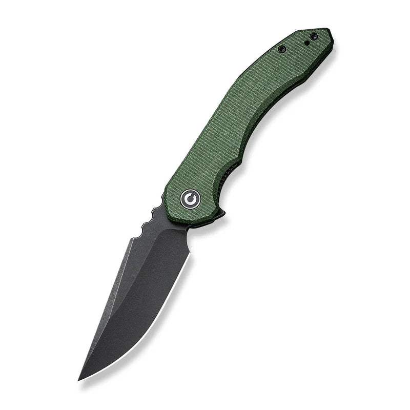 CIVIVI Bluetick Green Canvas Micarta Handle Stonewashed 14C28N Blade 3.47"