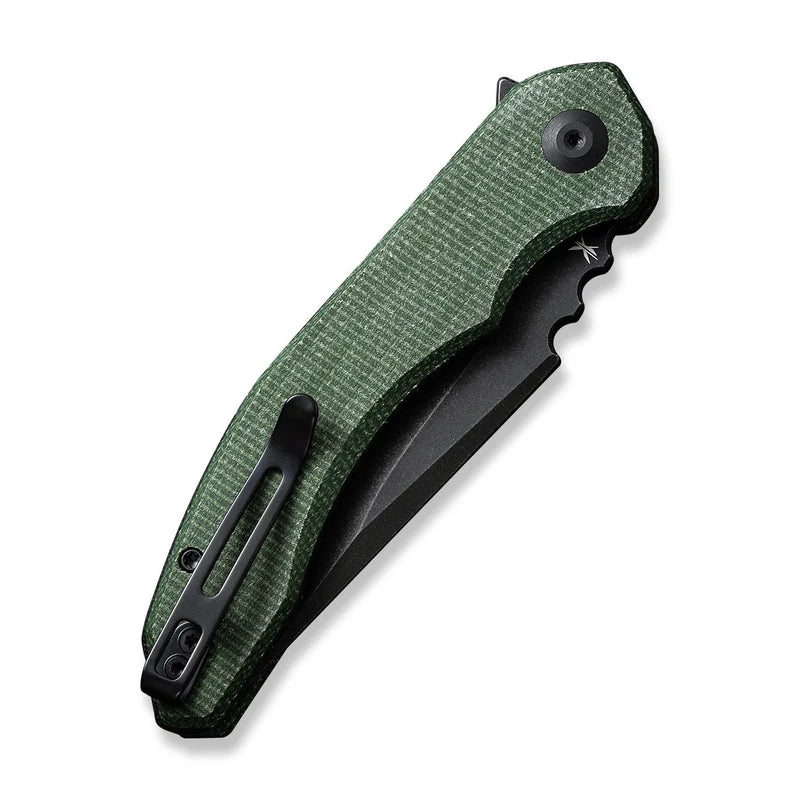 CIVIVI Bluetick Green Canvas Micarta Handle Stonewashed 14C28N Blade 3.47"