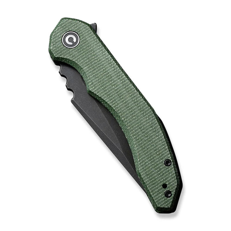 CIVIVI Bluetick Green Canvas Micarta Handle Stonewashed 14C28N Blade 3.47"