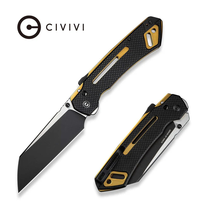 CIVIVI Buster FG Black Coarse G10 Handle Stonewashed Nitro V-Blade 4.2"