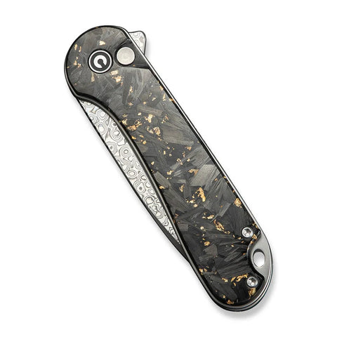 CIVIVI Button Lock Elementum II Flipper Knife Carbon Fiber & Resin Handle