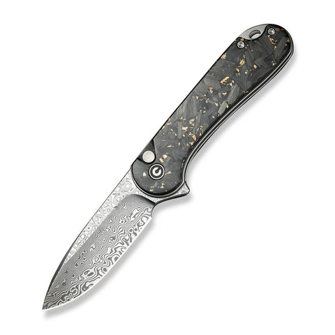 CIVIVI Button Lock Elementum II Flipper Knife Carbon Fiber & Resin Handle