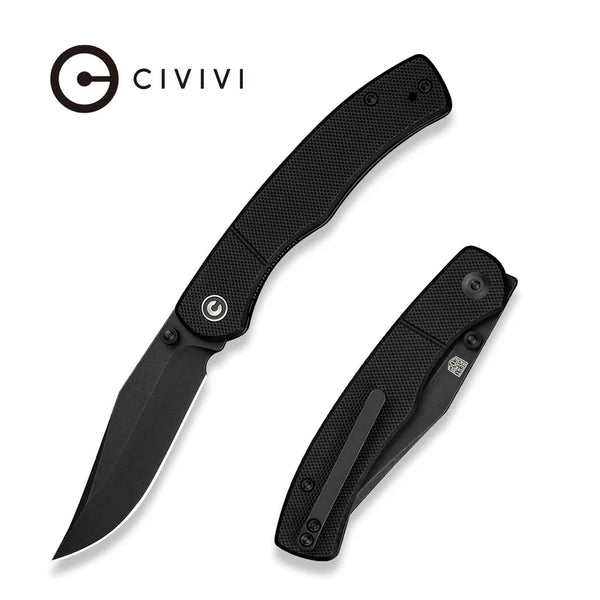 CIVIVI Clingman Black G10 Handle Black Nitro-V Blade