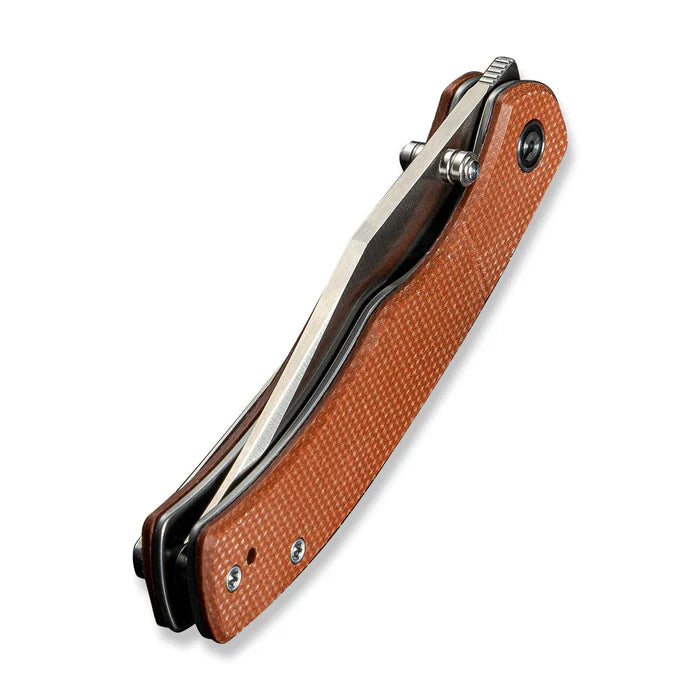 CIVIVI Clingman Brown Canvas Micarta Handle Satin Finished Nitro-V Blade 2.99"