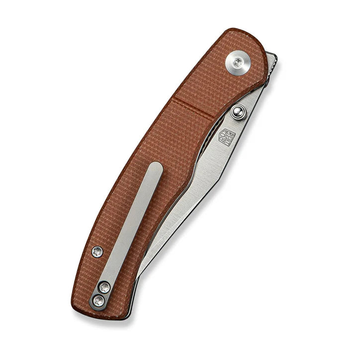 CIVIVI Clingman Brown Canvas Micarta Handle Satin Finished Nitro-V Blade 2.99"