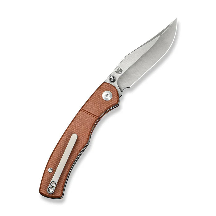 CIVIVI Clingman Brown Canvas Micarta Handle Satin Finished Nitro-V Blade 2.99"