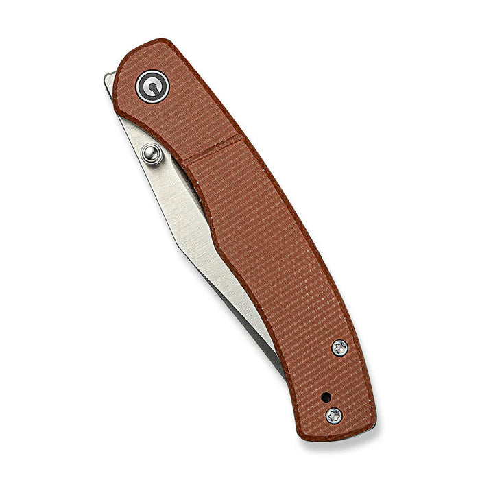 CIVIVI Clingman Brown Canvas Micarta Handle Satin Finished Nitro-V Blade 2.99"