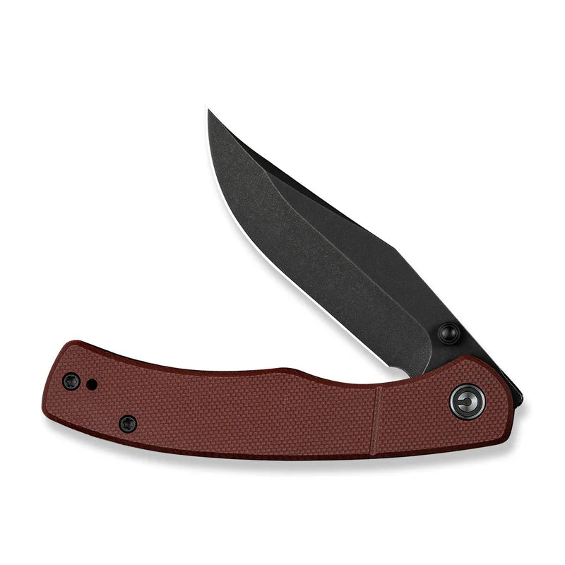 CIVIVI Clingman Burgundy G10 Handle Black Nitro-V Blade
