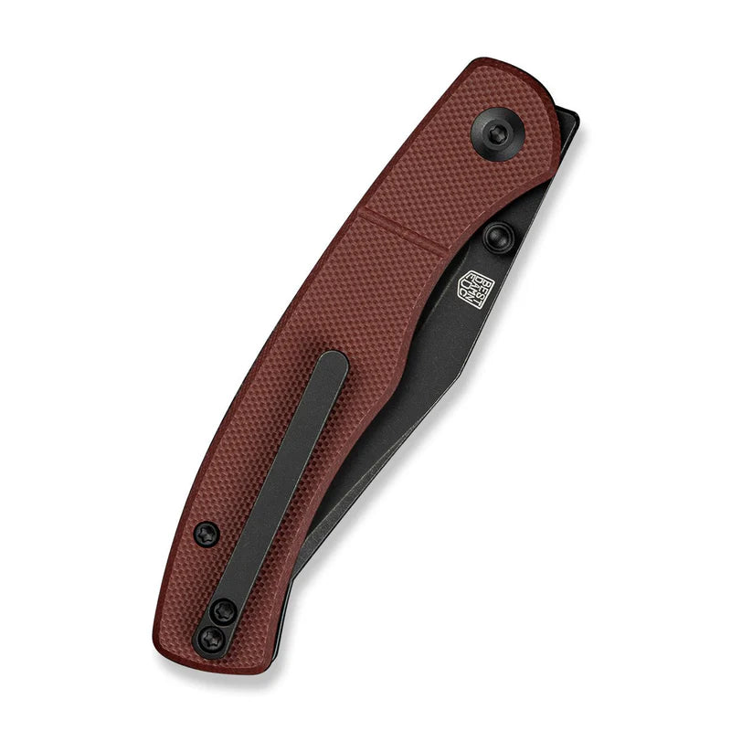 CIVIVI Clingman Burgundy G10 Handle Black Nitro-V Blade