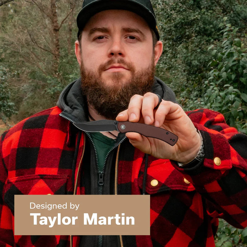 CIVIVI Clingman Burgundy G10 Handle Black Nitro-V Blade