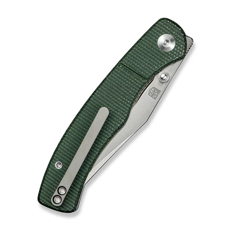 CIVIVI Clingman Green Canvas Micarta Handle Satin Finished Nitro-V Blade 2.99"
