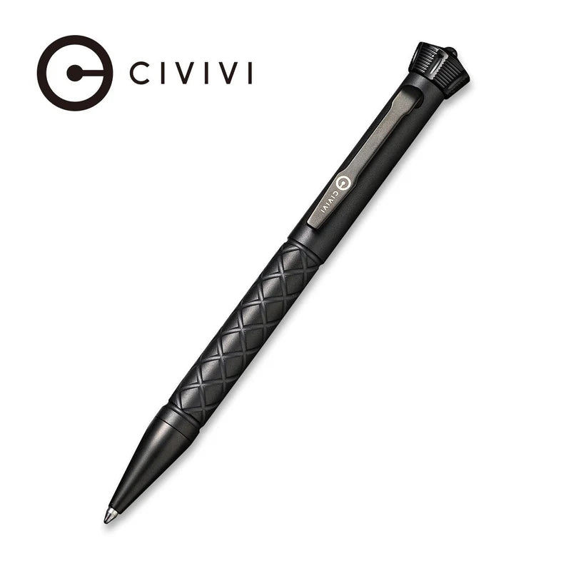 CIVIVI Coronet Black TI Pen with A Spinner Bearing On Top