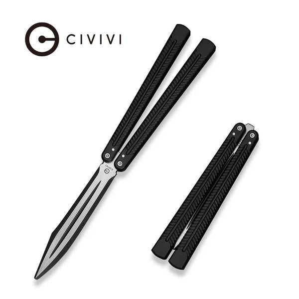 CIVIVI Dracolisk Butterfly Knife Aluminum Handle 9Cr18MoV Dull Blade 4.57