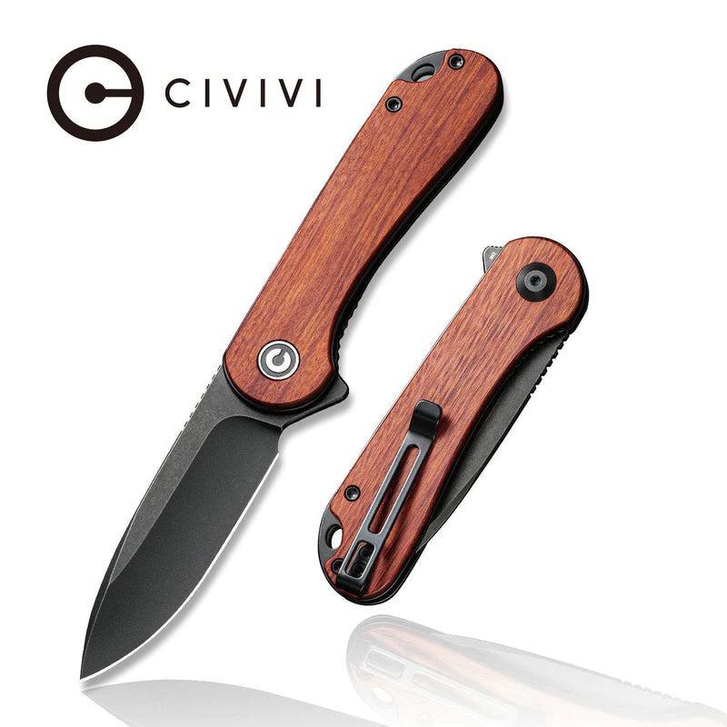 CIVIVI Elementum Flipper Knife Wood Handle