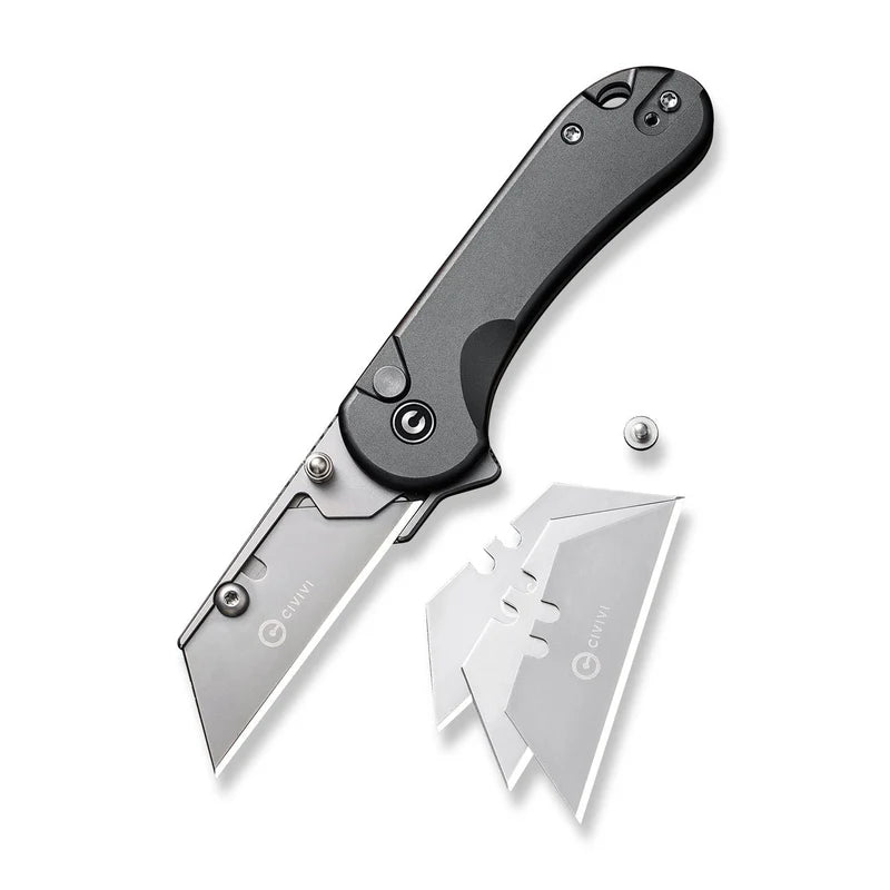 CIVIVI Elementum Utility Gray Handle S/S Plain 6CR Blade 2.26"