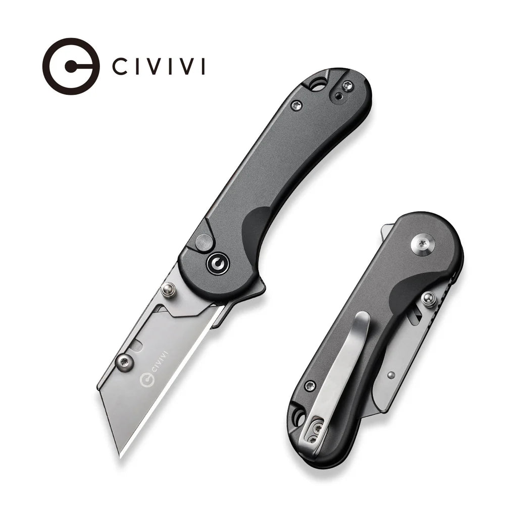 CIVIVI Elementum Utility Gray Handle S/S Plain 6CR Blade 2.26"