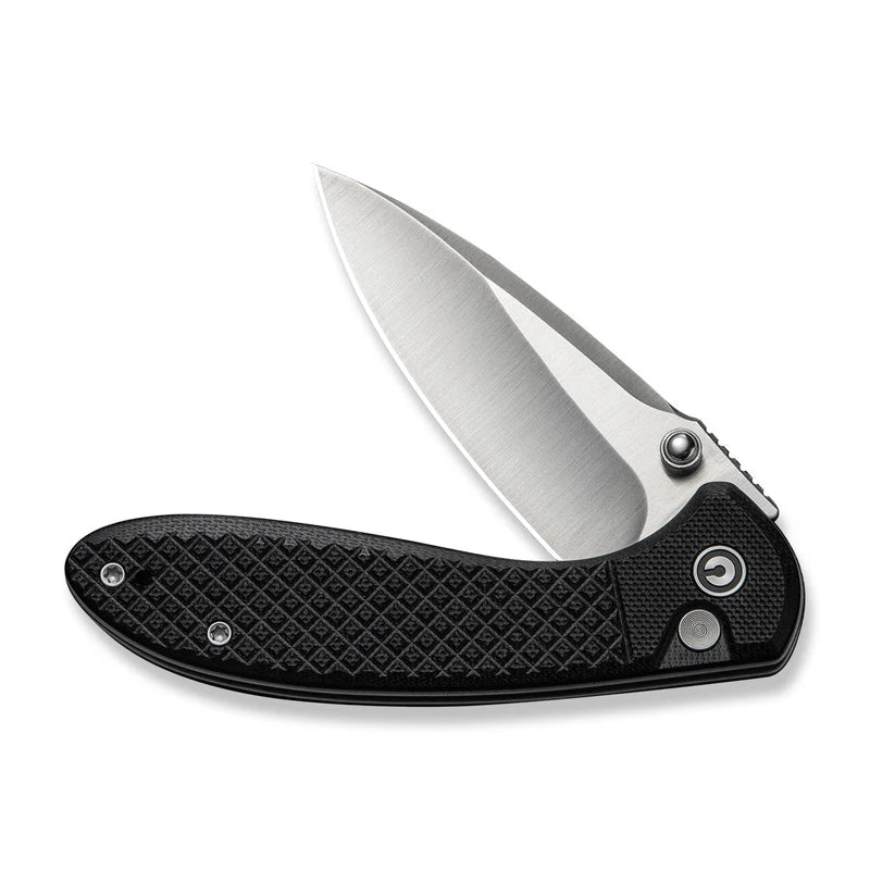 CIVIVI Feager Milled Black G10 Handle Satin Finished 14C28N Blade 2.98"