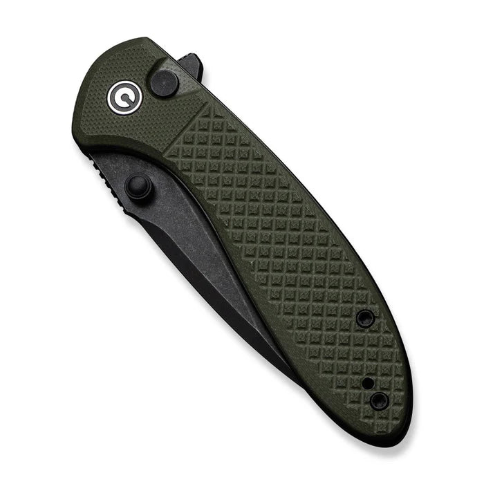 CIVIVI Faeger Milled Green G10 Handle Stonewashed 14C28N Blade 2.98"