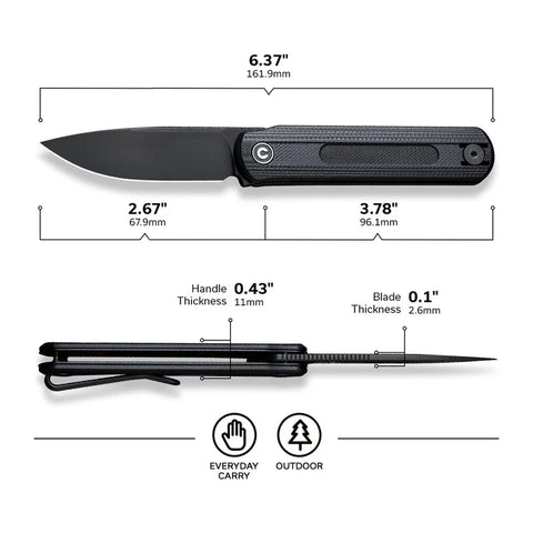 CIVIVI Foldis Slip Joint & Top Flipper Knife