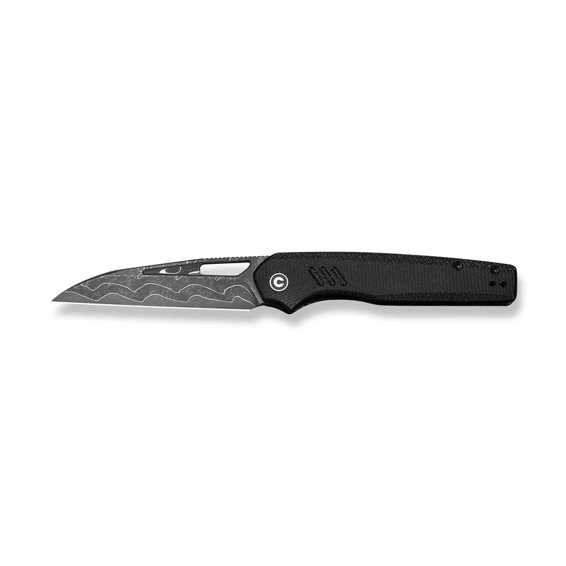CIVIVI Guile Black Canvas Micarta Handle Damascus Blade 3.25"